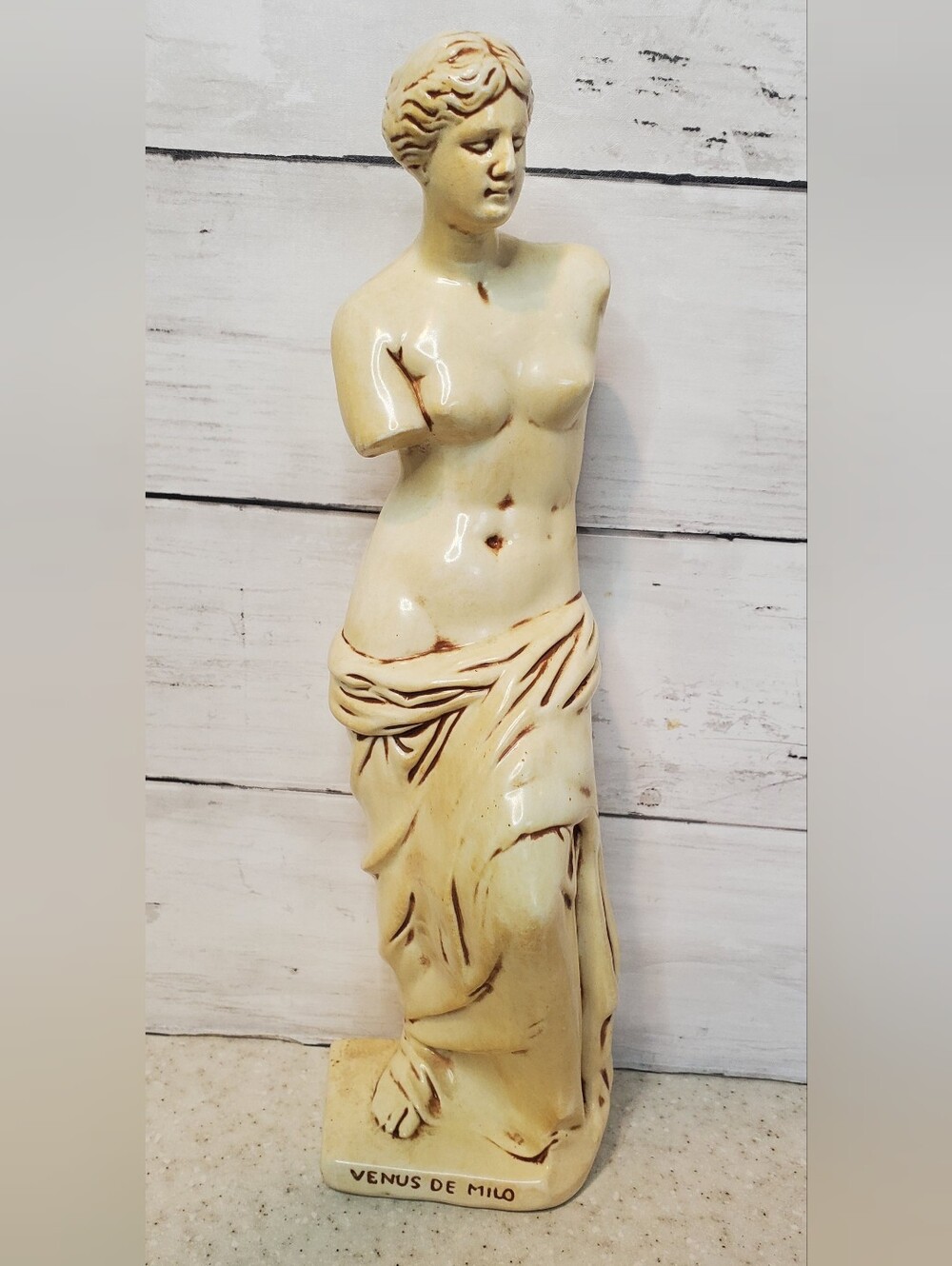 Vintage Atlantic Mold Venus de Milo Statue 11.5" Ceramic MCM Greek Sculpture
